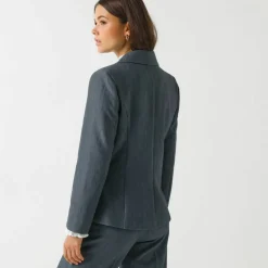 Veste blazer fluide, manches longues