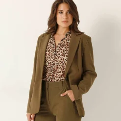 Veste blazer fluide, manches longues