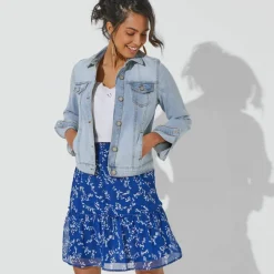 Veste boutonnée en jean