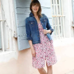 Veste boutonnée en jean