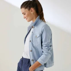 Veste boutonnée en jean