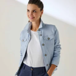 Veste boutonnée en jean