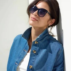 Veste boutonnée, jean