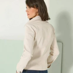 Veste boutonnée plis fantaisie