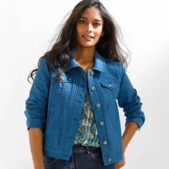 Veste boutonnée plis fantaisie