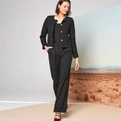 Veste boutonnée, tweed