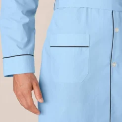 Veste de pyjama popeline boutonnée