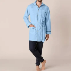 Veste de pyjama popeline boutonnée
