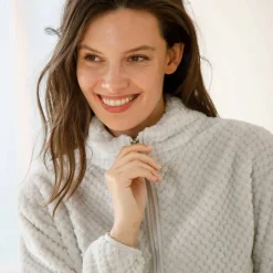 Veste d'intérieur maille polaire zippée