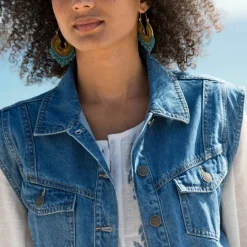 Veste en jean, sans manches