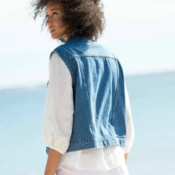 Veste en jean, sans manches