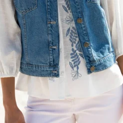 Veste en jean, sans manches