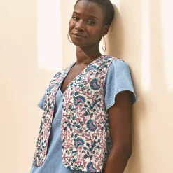 Veste imprimée en gaze de coton