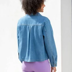 Veste paletot en jean