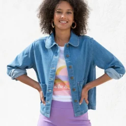 Veste paletot en jean