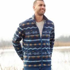 Veste polaire zippée imprimée