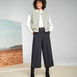 Veste sans manches, maille bouclette