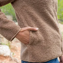 Veste zippée maille bouclette