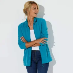 Veste zippée maille polaire, manches longues