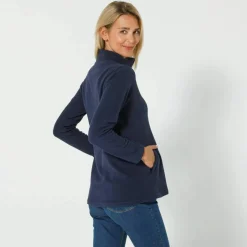 Veste zippée maille polaire, manches longues