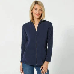 Veste zippée maille polaire, manches longues