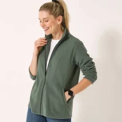 Veste zippée maille polaire, manches longues