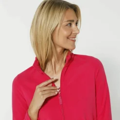 Veste zippée maille polaire, manches longues