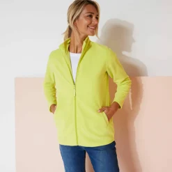 Veste zippée maille polaire, manches longues