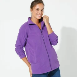 Veste zippée maille polaire, manches longues