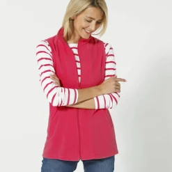 Veste zippée maille polaire, sans manches