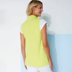 Veste zippée maille polaire, sans manches