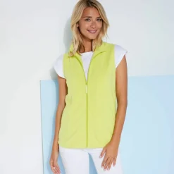 Veste zippée maille polaire, sans manches