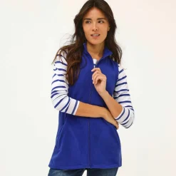 Veste zippée maille polaire, sans manches