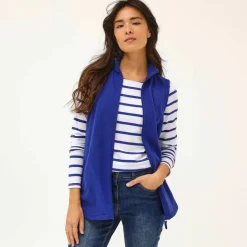 Veste zippée maille polaire, sans manches