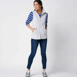 Veste zippée maille polaire, sans manches