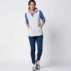 Veste zippée maille polaire, sans manches