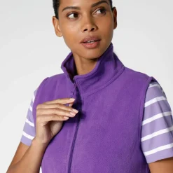 Veste zippée maille polaire, sans manches