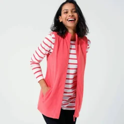 Veste zippée maille polaire, sans manches