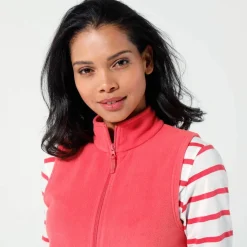 Veste zippée maille polaire, sans manches