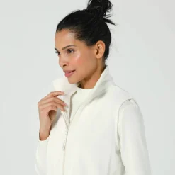 Veste zippée maille polaire, sans manches