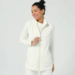 Veste zippée maille polaire, sans manches
